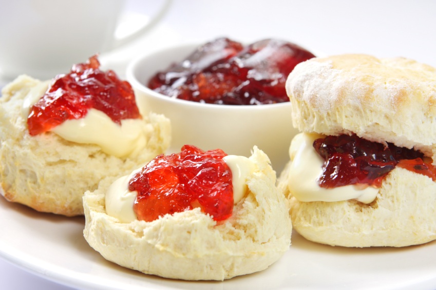 Buttery Scones with Lemon Curd • The Heritage Cook