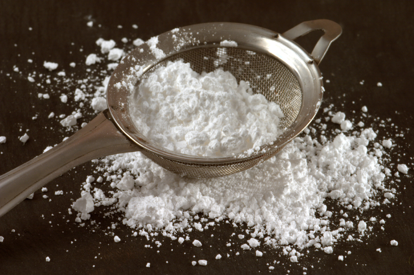 Powdered Sugar in Sieve
