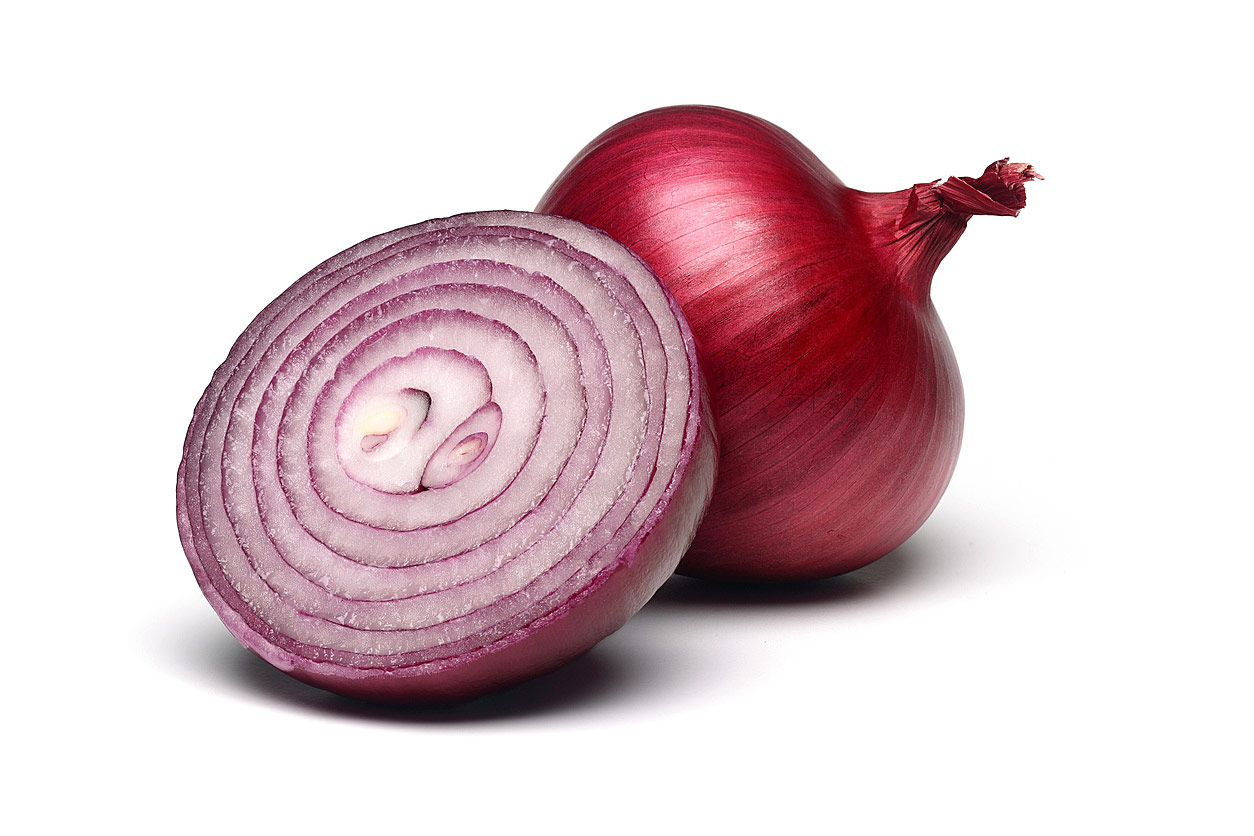 Sliced red onion half