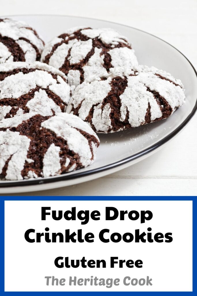 Fudge Drop Crinkle Cookies (Gluten Free) • The Heritage Cook