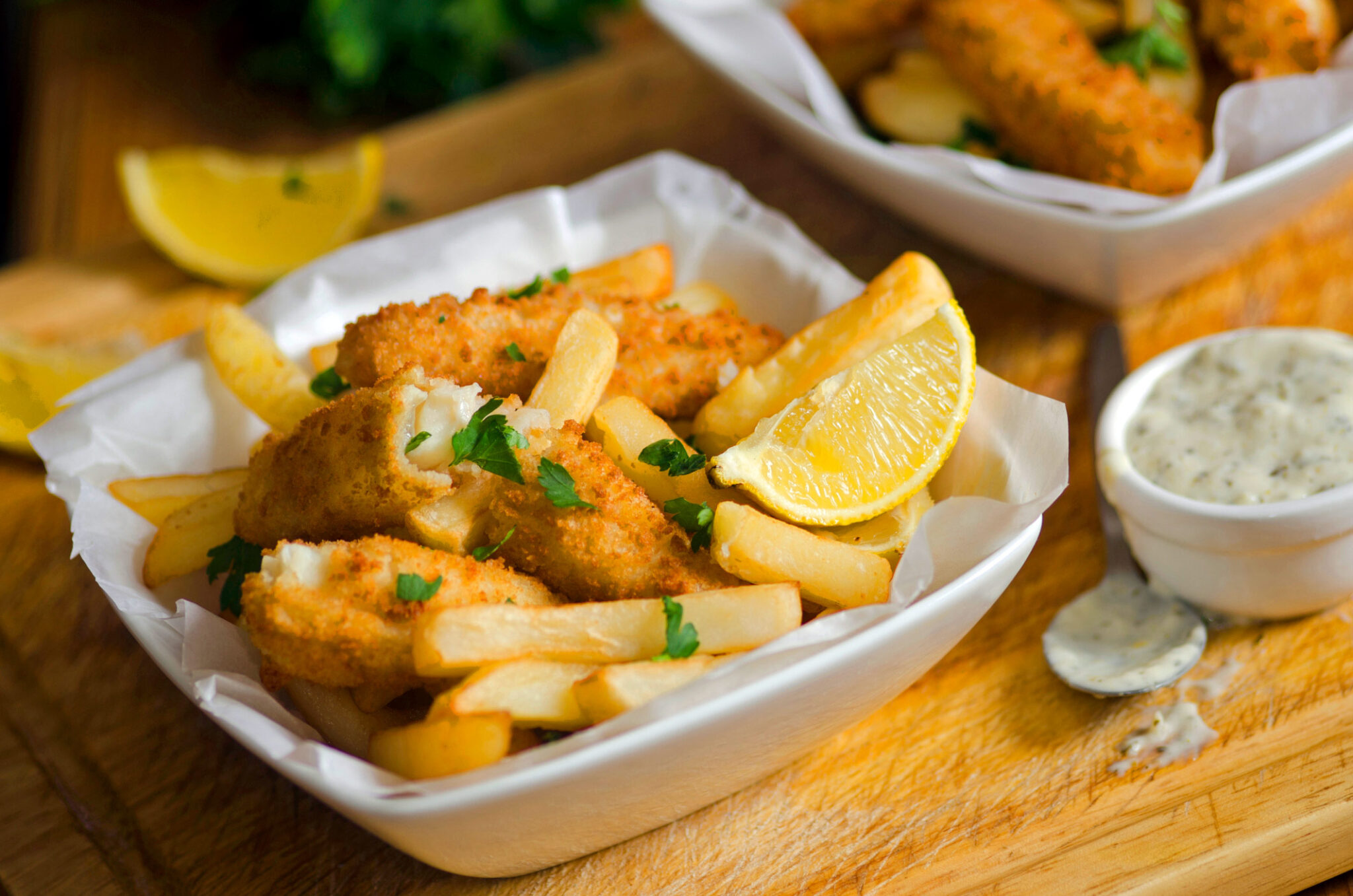 Crispy Fish and Chips with Homemade Tartar Sauce • The Heritage Cook