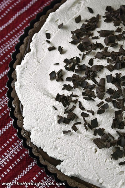 Chocolate Kahlua Tart with Mascarpone Cream; 2013 Jane Bonacci, The Heritage Cook.