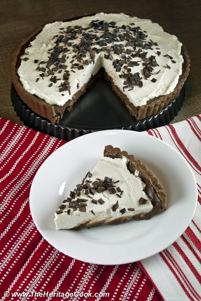 Chocolate Tiramisu Tart copyright Jane Bonacci, The Heritage Cook 2012