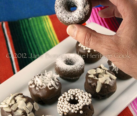 Gluten-Free Baked Mini Chocolate Cake Donuts copyright 2012 Jane Evans Bonacci, The Heritage Cook
