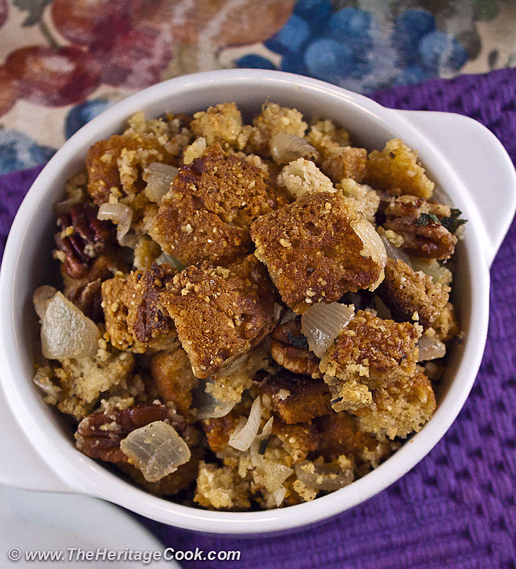 Gluten-Free Thanksgiving Cornbread Dressing. Copyright 2012 Jane Evans Bonacci, The Heritage Cook. All rights reserved