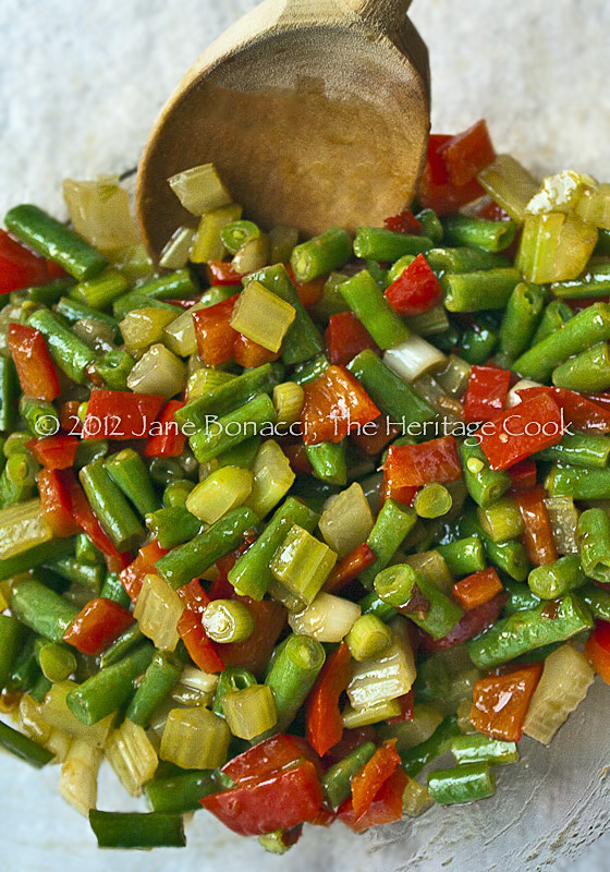 Spicy-Sesame-Veg-Pasta-Salad-copyright Jane Evans Bonacci, The Heritage Cook. All rights reserved