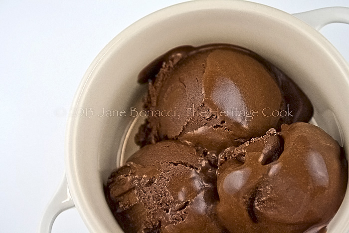 Bourbon Chocolate Brownie Gelato Copyright 2013 Jane Bonacci, The Heritage Cook. All rights reserved. 