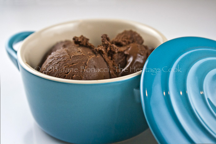 Bourbon Chocolate Brownie Gelato Copyright 2013 Jane Bonacci, The Heritage Cook. All rights reserved. 