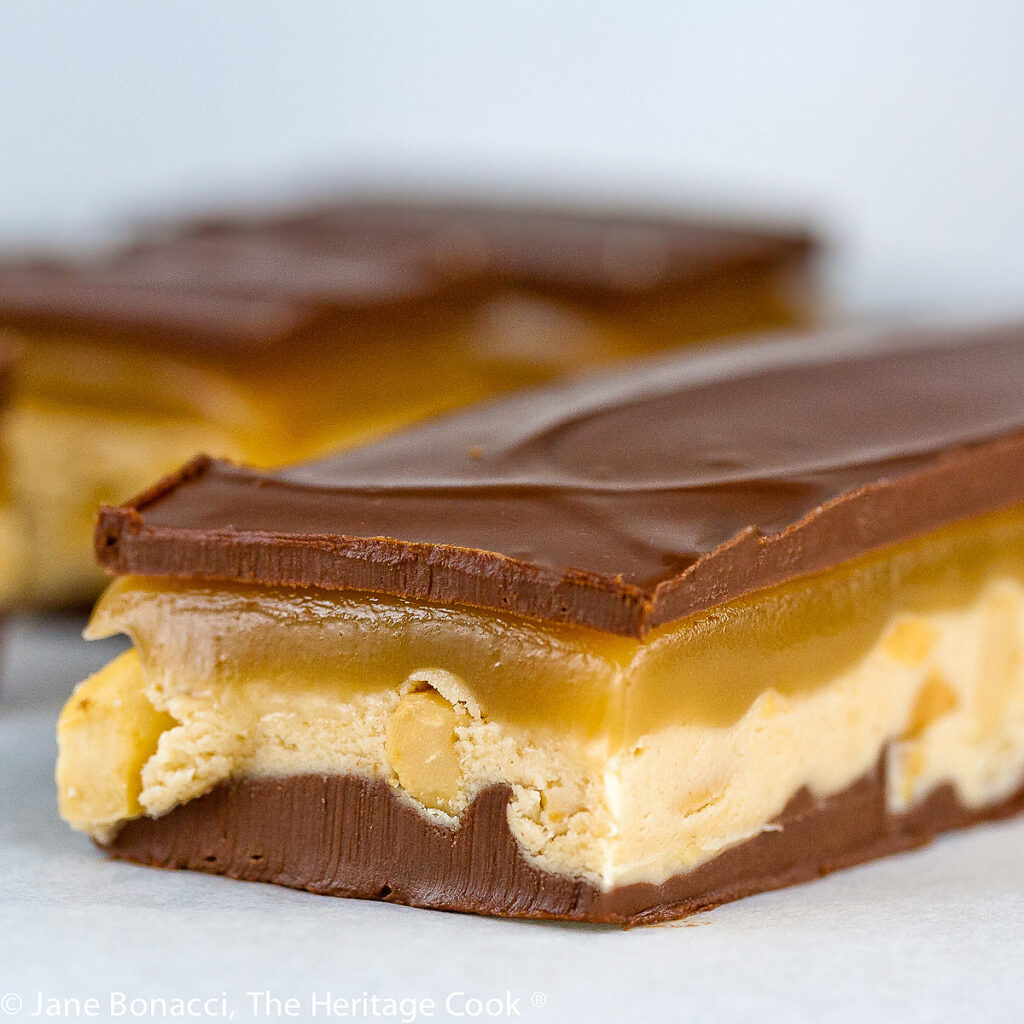 Homemade Snickers Bars (Gluten Free) • The Heritage Cook