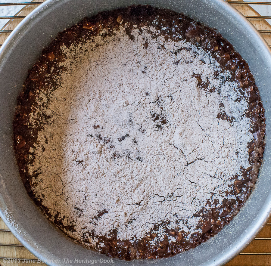 Chocolate Panforte from The Heritage Cook; fresh from the oven