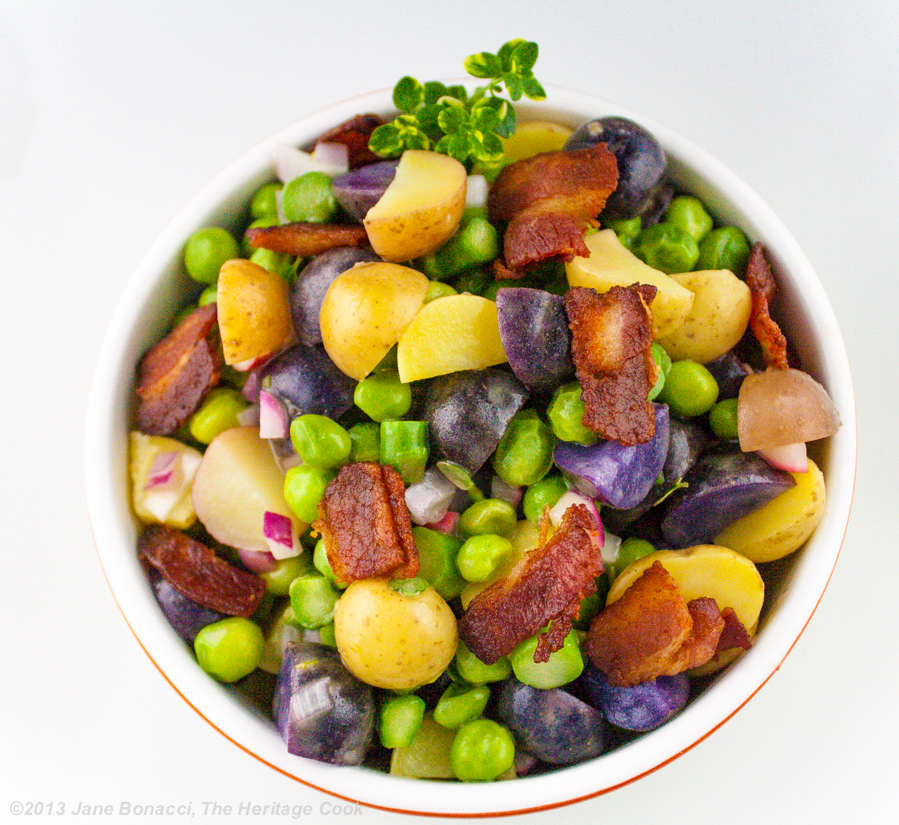 Pea-Potato-Bacon Salad from The Heritage Cook