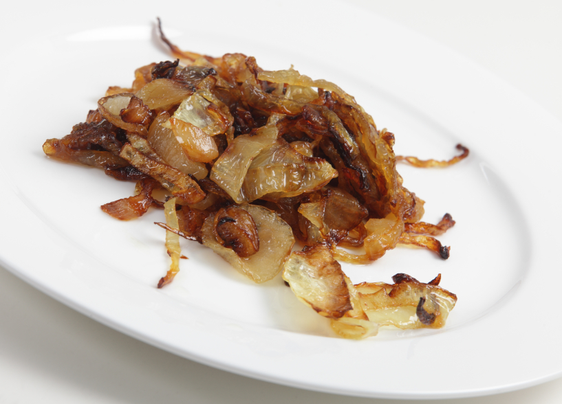 Plate of caramelized onions