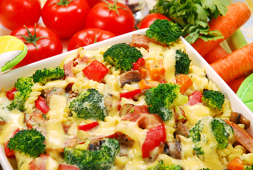 Family Friendly Roasted Vegetable and Pasta Casserole • The Heritage Cook ®