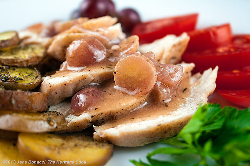 Chicken Breasts with Grape-Wine Reduction Sauce #SummerFest; The Heritage Cook 2013