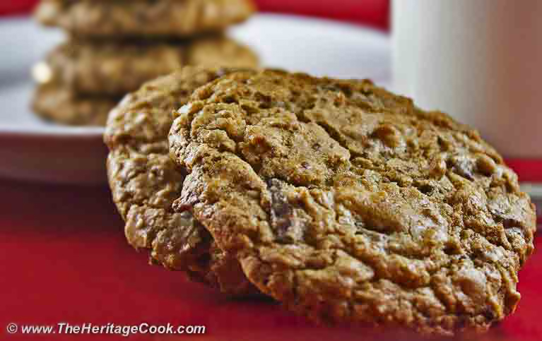 Double Chocolate Chunk Cookies with Coconut (Gluten-Free option); The Heritage Cook 2012