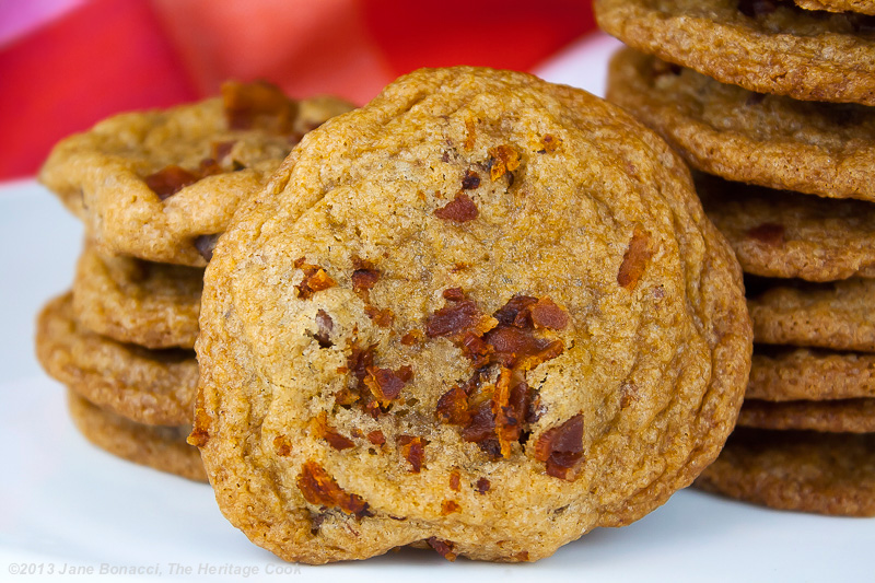 Sexy Bacon Maple Chocolate Chip Cookies; The Heritage Cook 2013