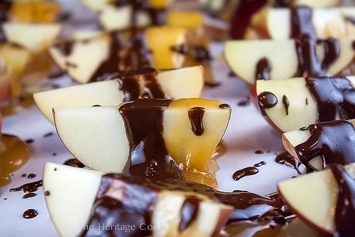 Deconstructed Chocolate-Caramel Apples; 2013 The Heritage Cook.