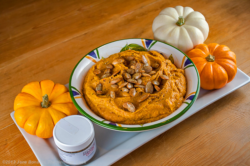 Chile-Pumpkin Hummus #FallFest Food Network; 2013 The Heritage Cook