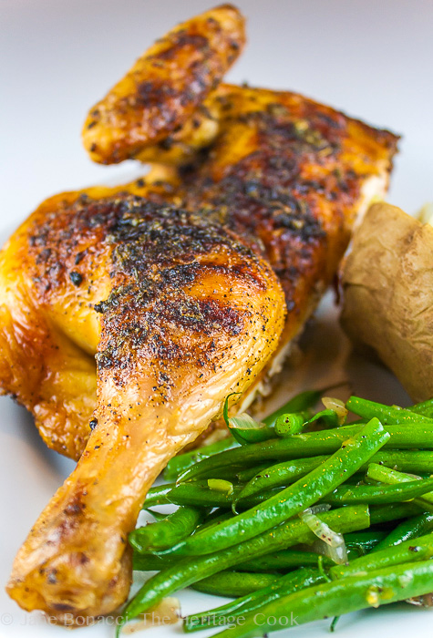 Butter-Basted BBQ Chicken; 2013 The Heritage Cook.