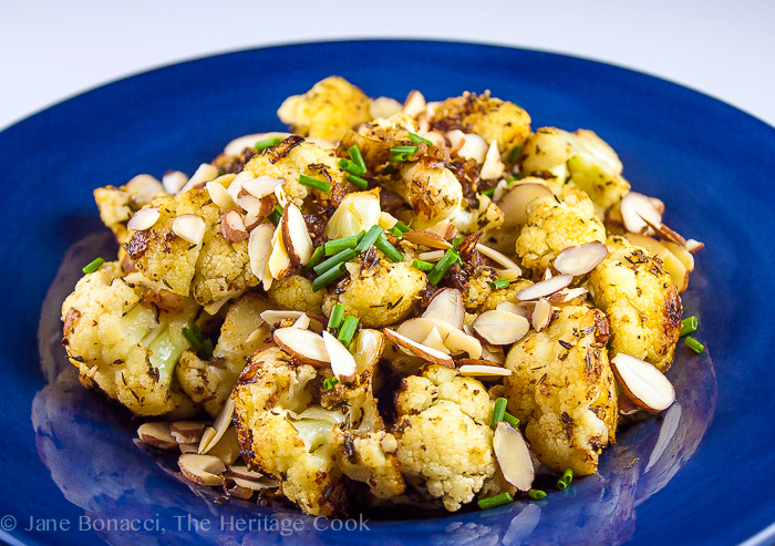 Holiday Cauliflower with Lemon & Dukkah for Food Network #FallFest; 2013 The Heritage Cook. 