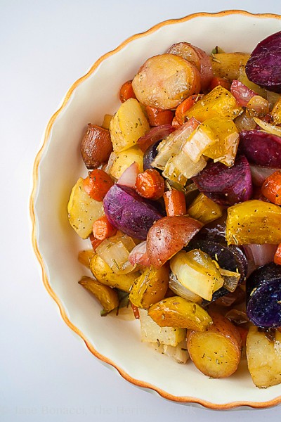 Maple-Roasted Root Vegetables; Gluten-Free; 2013 The Heritage Cook