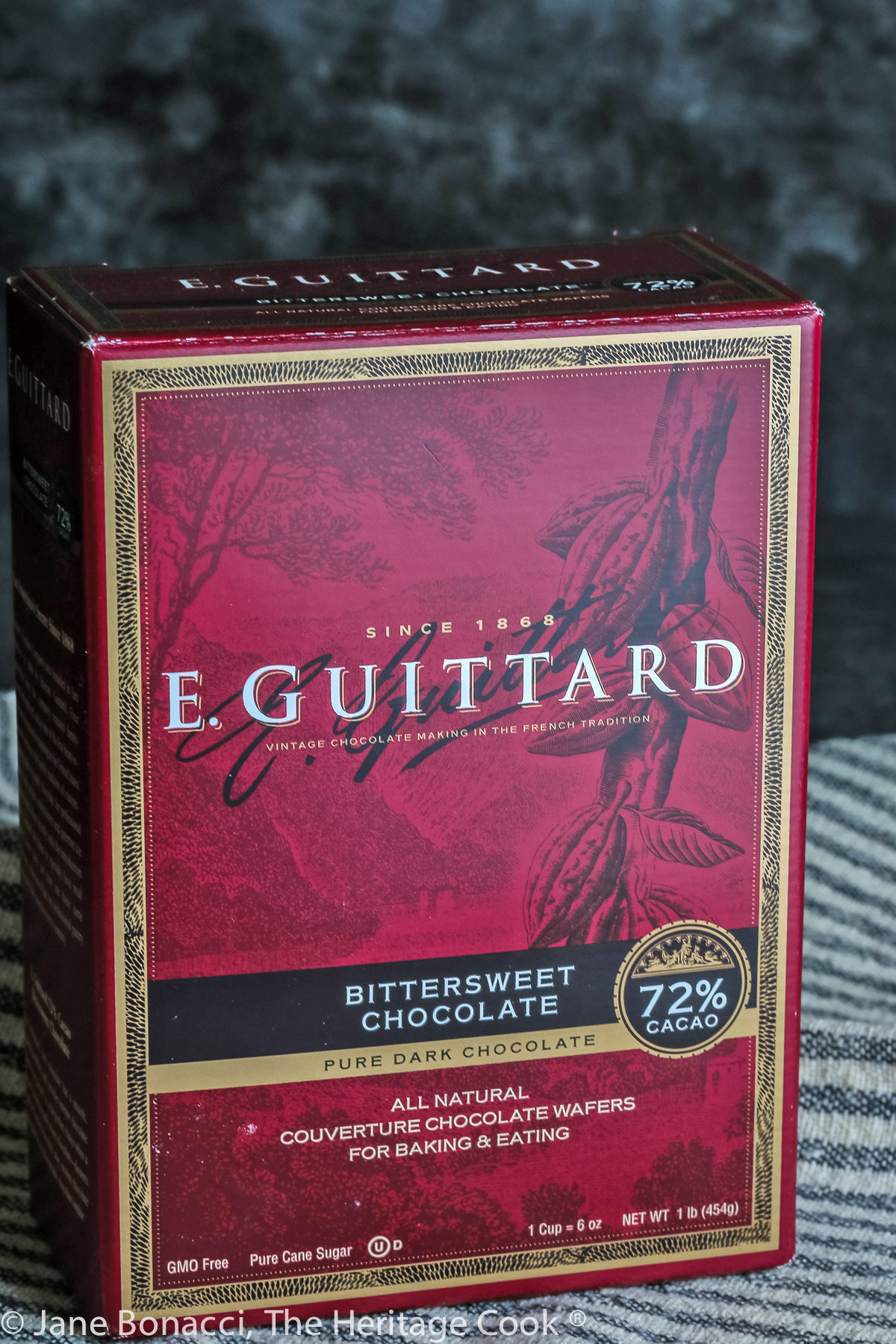 Box of Guittard chocolates I used for the ganache.