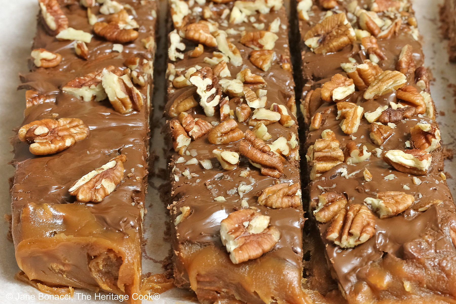 3 bars of candy ready to be cut into rectangles or squares for individual servings.