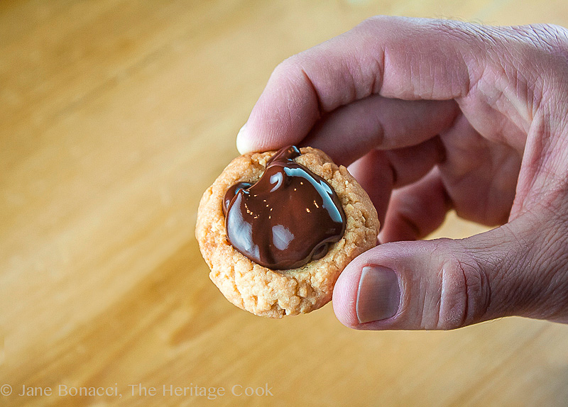 Chocolate Thumbprint Cookies (Gluten Free); 2014 Jane Bonacci, The Heritage Cook 