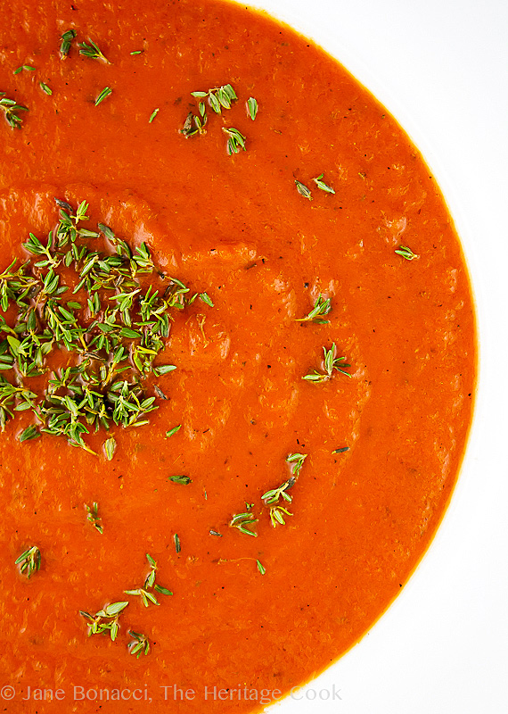 Italian Cream of Tomato Soup; 2014 Jane Bonacci, The Heritage Cook