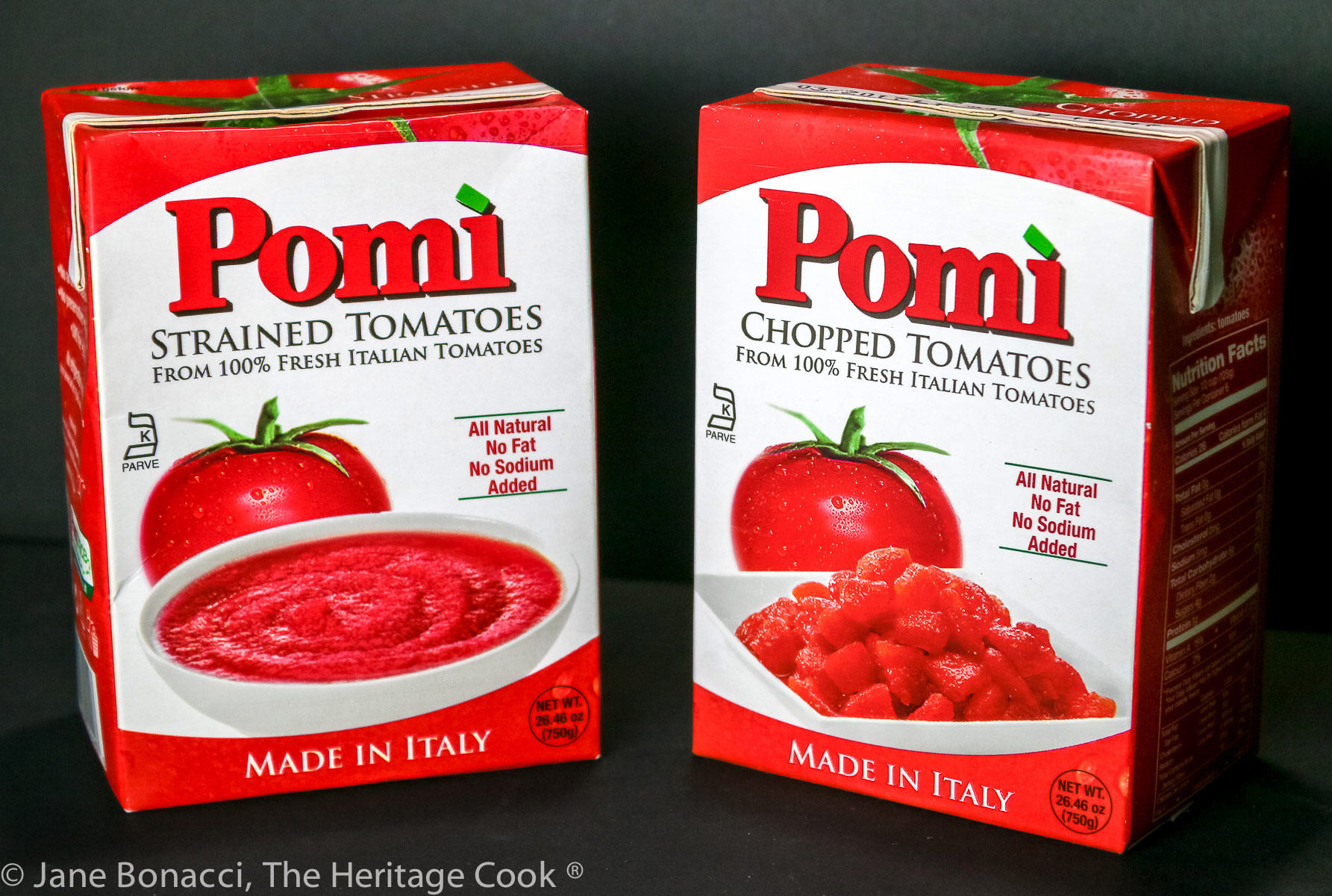 Two boxes of Pomi tomatoes, my favorite brand. 