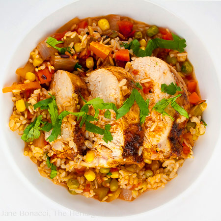 Tex-Mex Arroz con Pollo @ 2021 Jane Bonacci, The Heritage Cook