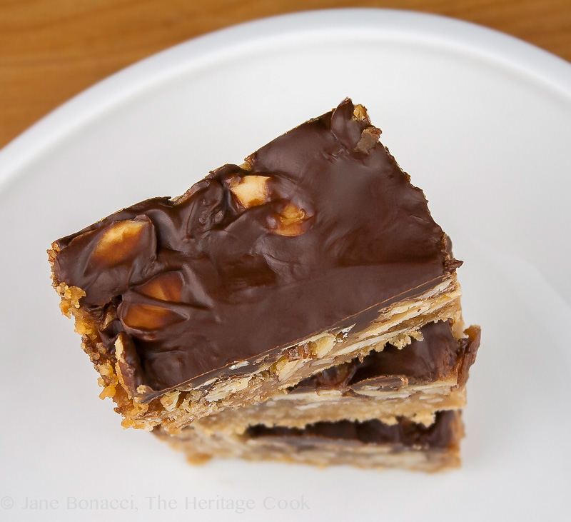 Brown Sugar Turtle Bars; 2014 Jane Bonacci, The Heritage Cook