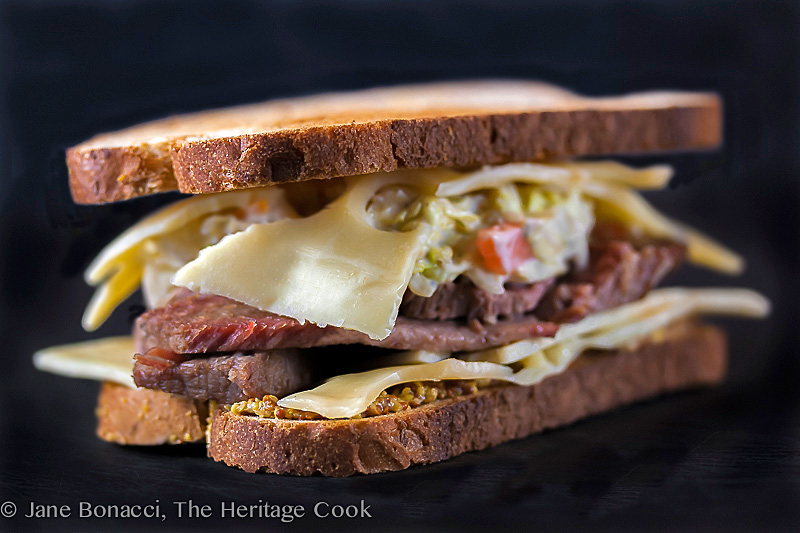 Corned Beef Sandwich & Dill-Ranch Coleslaw; 2014 Jane Bonacci, The Heritage Cook