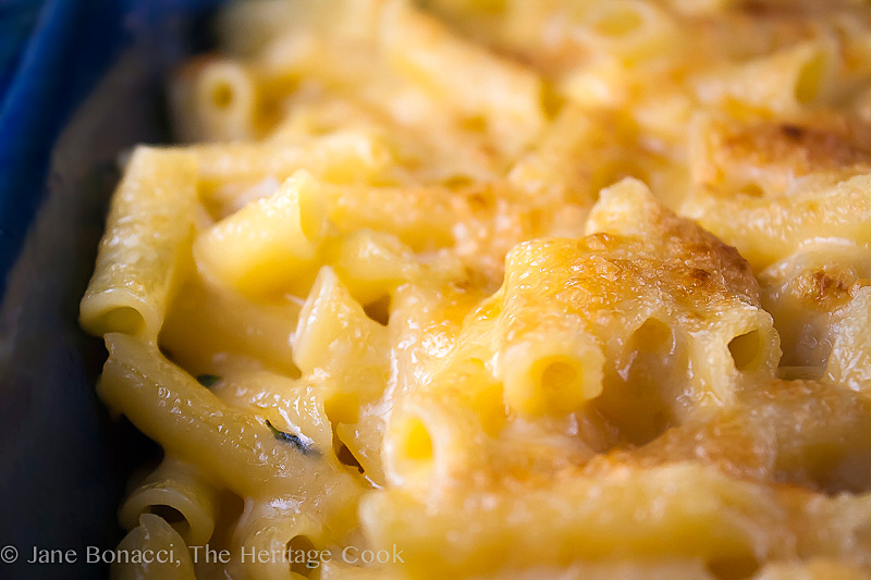 Swiss Fondue Mac & Cheese Casserole; 2014 Jane Bonacci, The Heritage Cook