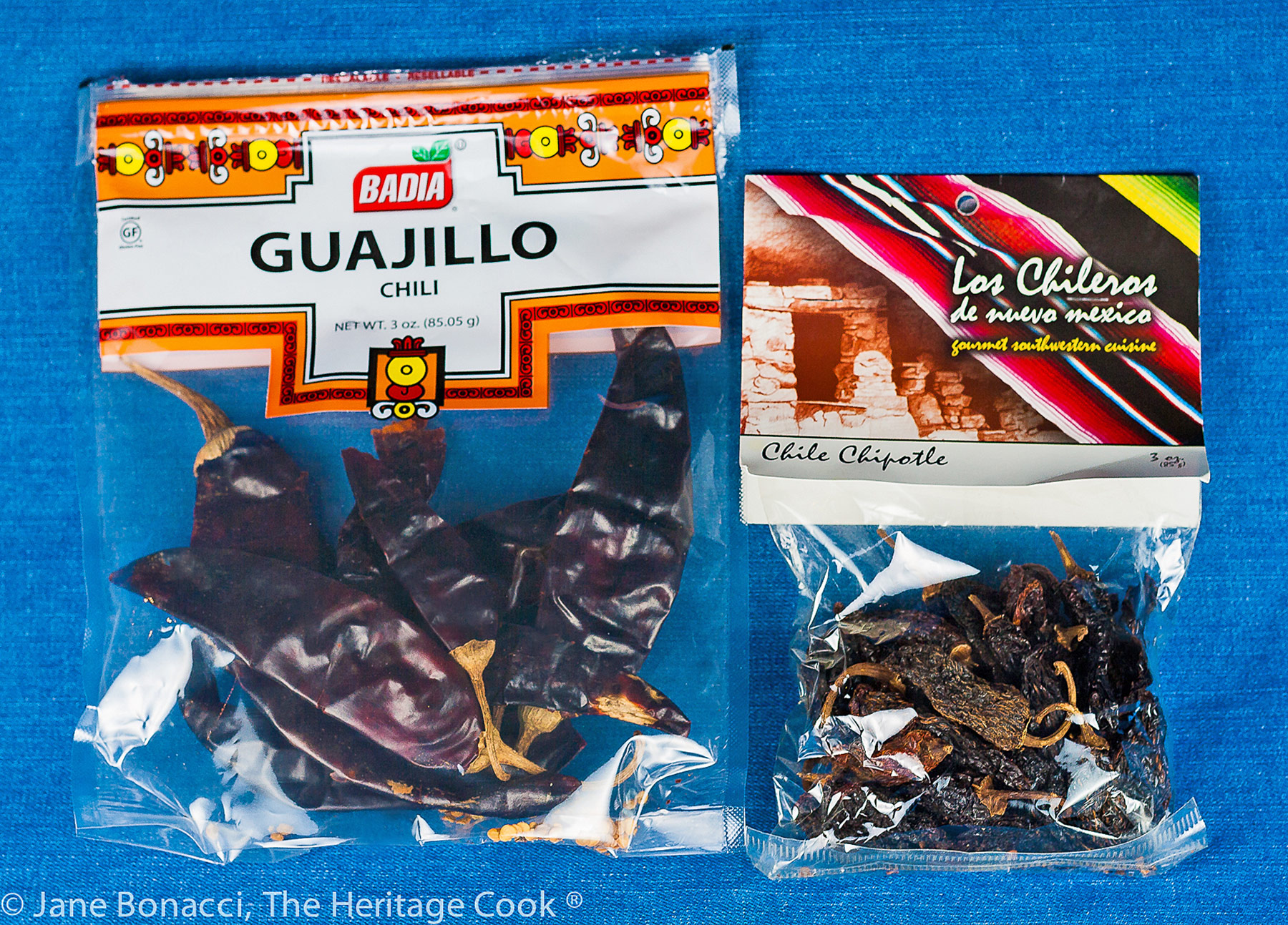 Recommended dried chiles to use in this recipe.