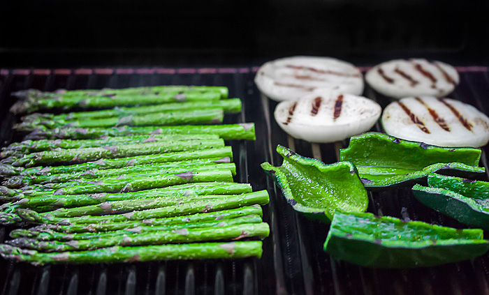 Cheesy Grilled Asparagus; 2014 Jane Bonacci, The Heritage Cook