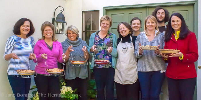 The graduating class of Kate McDermott's pie class - all smiles and delicious pies