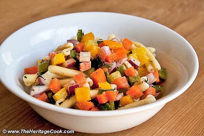 Pasta Salad w Lemon Vinaigrette; 2014 Jane Bonacci, The Heritage Cook