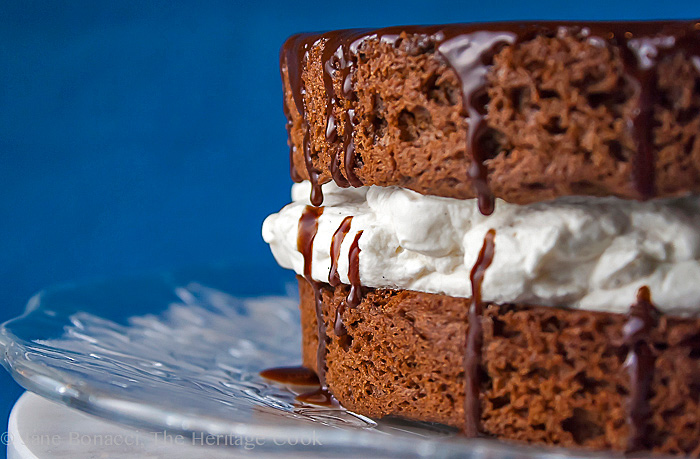 Ganache Chocolate Cake; 2014 Jane Bonacci, The Heritage Cook