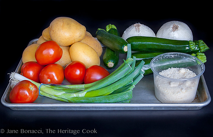 Summer Vegetable Gratin (Gluten-Free) for #SummerFest; 2014 Jane Bonacci, The Heritage Cook