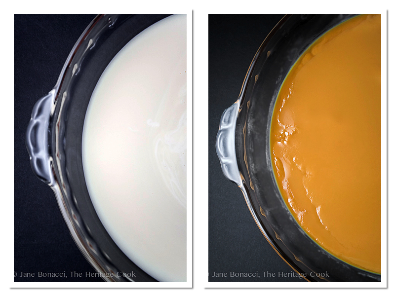 Chocolate Dulce de Leche Cake SRC Before & After photos; 2014 Jane Bonacci, The Heritage Cook