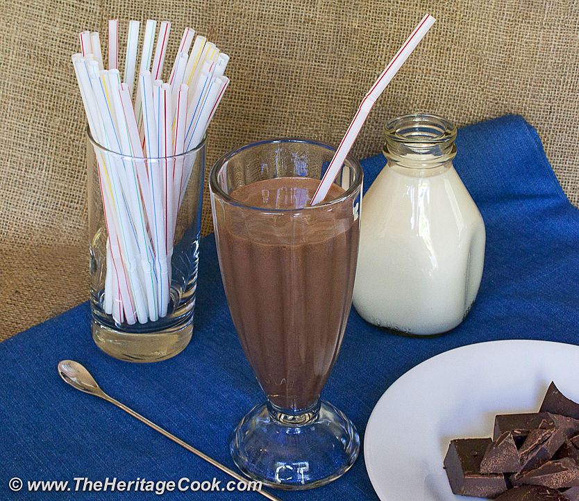 Ultimate Chocolate Milkshakes; 2012 Jane Bonacci, The Heritage Cook