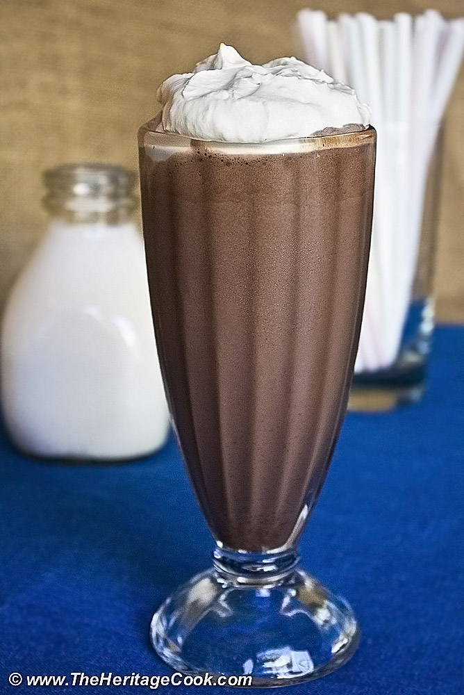 Ultimate Chocolate Milkshakes; 2012 Jane Bonacci, The Heritage Cook