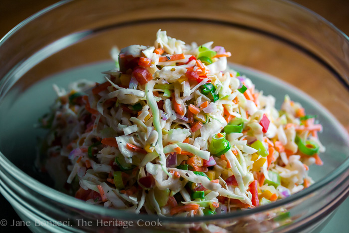 Ranch Confetti Coleslaw; 2014 Jane Bonacci, The Heritage Cook