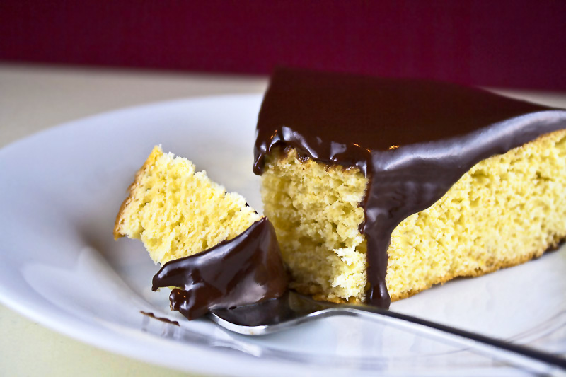 Yellow Cake & Chocolate Frosting; 2014 Jane Bonacci, The Heritage Cook