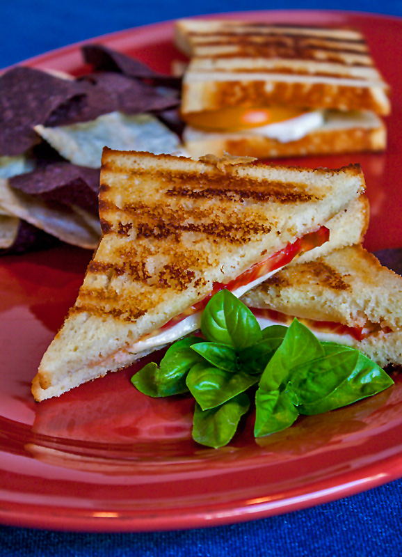 Caprese Grilled Cheese Sandwiches; 2014 Jane Bonacci, The Heritage Cook