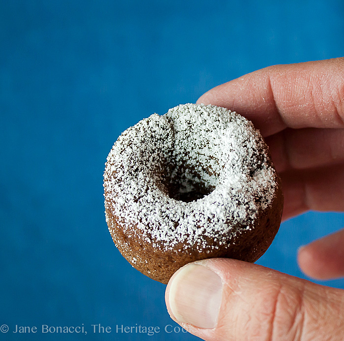 Baked Chocolate Mini Donuts; 2014 Jane Bonacci, The Heritage Cook