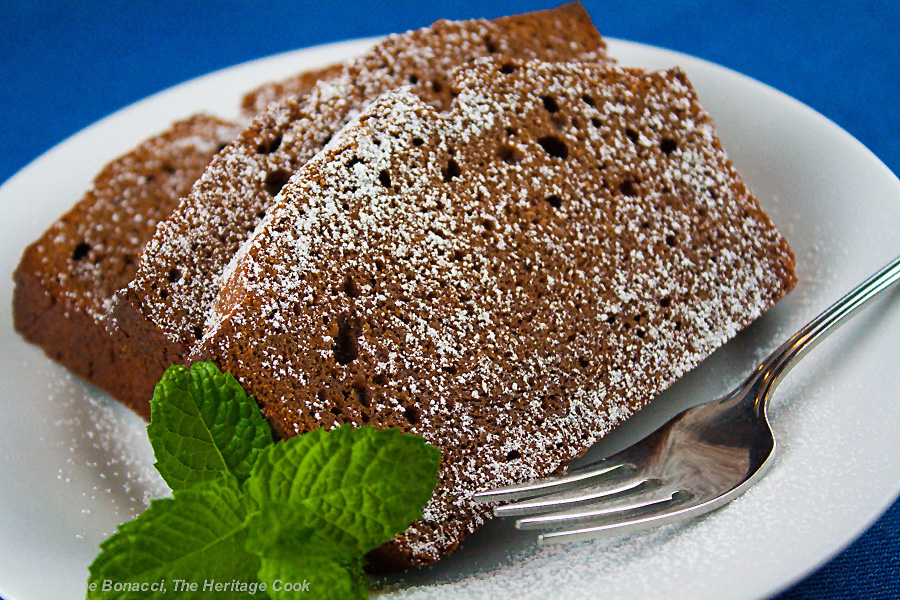 Chocolate Pound Cake with Kahlua Glaze (Gluten-Free); 2014 Jane Bonacci, The Heritage Cook