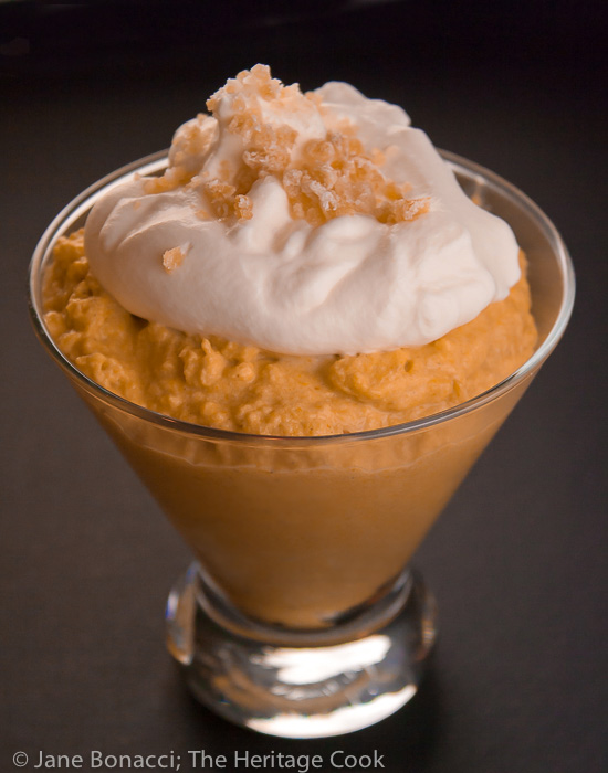 Ginger Pumpkin Mousse & Whipped Ginger Cream; 2014 Jane Bonacci, The Heritage Cook