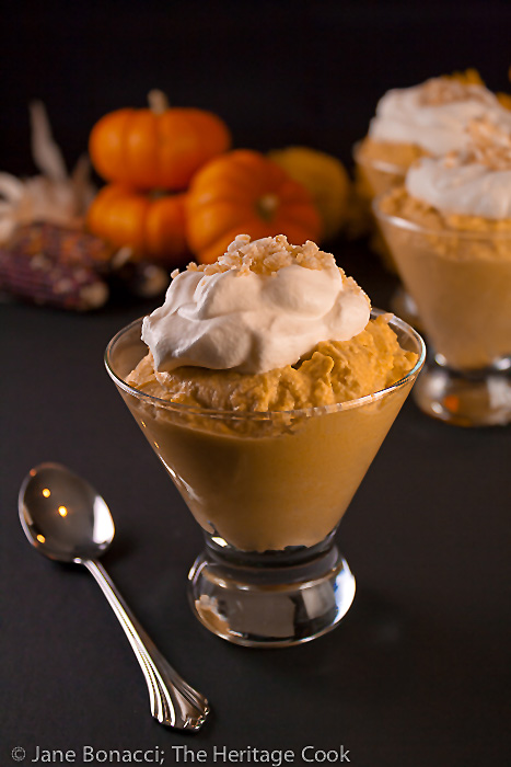 Ginger Pumpkin Mousse & Whipped Ginger Cream; 2014 Jane Bonacci, The Heritage Cook